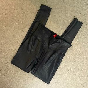 SPANX Faux leather metallic leggings - S